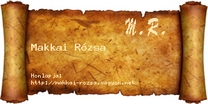 Makkai Rózsa névjegykártya
